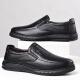 
Yichi (EGCHI) leather shoes for men's business casual toe-layer cowhide shoes for driving shoes for men J6628 black 44