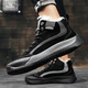 Jeep men's shoes 2025 new spring and autumn warm snow Martin boots outdoor workwear medium and high top casual shoes black 1289 (leather shoe size) 41