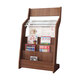 
Newspaper rack Newspaper rack Books and newspaper rack Wooden information rack Floor-mounted newspaper rack Magazine rack Storage promotional storage display rack K687# Walnut color High 96 Four newspaper clips