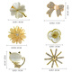 Zuoou anti-exposure corsage brooch for women, simple temperament, small pearl button, anti-exposure pin buckle, girl student collar pin, four-leaf clover