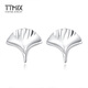TTMIX women's platinum earrings pt950 personalized small platinum earrings with ginkgo leaf design 1.3-1.5g