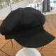 KAROND new product octagonal hat big head circumference canvas octagonal hat literary retro casual duck tongue painter beret large size hat for men and women spring, summer and autumn spring and summer canvas black extra large size 62CM