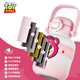 Disney children's thermos cup 316 stainless steel thermos bottle kindergarten baby portable handle drinking straw dual-purpose water cup Mickey series off-white 680ML