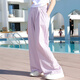 Pitt Pitt Girls Sommeranzug Set Children 2025 Mode und sportliche große Kinder Sommer Neues zweiteiliges 12-jähriges Mädchen Sommer 9889 Weiß + 15009 Lila [Set] 140 cm