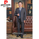 Pierre Cardin men's suit casual loose middle-aged dad's suit father middle-aged suit men's suit banquet wedding suit dark gray 175 (recommended 128-138 Jin Jin equals 0.5 kg)