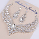 UUHOMEPARTY European and American bride necklace alloy diamond large crystal necklace earring jewelry set decoration wedding accessories jewelry trend