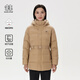 KOLON SPORT/可隆中量羽绒服 女子压胶连帽冬GTX防风宽松鹅绒外套夹克 LKDJ4WTK16-BE 米黄 M 165/88A