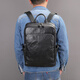 Malunte backpack for men's real cowhide simple large capacity business casual computer bag business trip backpack 9196 black height 38 width 28 thickness 13cm 14 inches