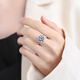 GUIG Henan artificial diamond ring, artificial 5 carat, 2024 new platinum-plated Shangqiu women's ring, simulated moissanite, white gold (five carats), opening adjustable