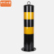 Zhonghuan Lian [50cm thickened black and yellow fixed style] steel pipe warning column anti-collision column road protection iron column fixed road pile separation isolation pier ground pile roadblock