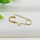 Ouyin 18K gold small pin brooch brooch accessories gold rose gold paper clip pearl pendant multi-functional diy accessories small K yellow (natural color) 1 piece