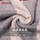 Red bean (Hodo) wool scarf for men in autumn and winter, warm and thickened plaid scarf, gift box for dad and husband's birthday gift