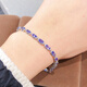 DRJEFUN natural tanzanite bracelet 5.4 carats 18 pieces size 3*5mm high clarity cornflower color Jingge Tanzanite chain 5.4 grams