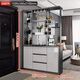 Mikeyou light luxury entrance cabinet living room partition cabinet double-sided screen storage rack simple modern foyer solid wood storage storage cabinet 687 models 1.5 meters long