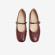 Heshe (Tata) Flachboden Mary Jane Damen Sheepskin Abendschuhe ohne müde Füße y8ga6aq5 Wein rot 37