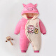 Modale Babykleidung mit verdicktem Samt im Herbst und Winter Red Neugeborenen Baby-Onesie im Jahr des Drachen Vollmond-Outing-Kleidung Winterkleidung
