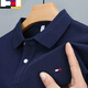 Tommy Hekelly American Tommy Kurzarm T-Shirt T-Shirt Herren Sommer Baumwoll-Revers Polo Modem modisch und evergrande lässige obere weiße hellgrau m17084a empfohlen 120jin [Jin gleich 0,5 kg] Alle Größe
