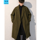 Men's mid-length autumn and winter woolen coat, windproof, thick and warm men's coat, men's winter coat, cape over the knee, FK12 black regular style (belt style) 4XL (recommended weight 180-220)