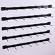 Safety helmet rack bracket wall hook wall bracket display shelf hat rack construction site workshop wall-mounted placement rack Q1SN9854 black 50 cm long with 4 hooks (thick 4MM)
