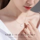 [Delivery Certificate] Flower Shadow Diamond One Shell Silver Necklace Women's Fashion Jewelry Pendant Clavicle Chain Necklace Christmas Confession Gift Wife Birthday Gift Wedding Anniversary Send Girlfriend Heartbeat Diamond Necklace For Life