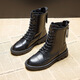VBMGS Cowhide Bottes courtes pour femmes 2024 Automne Nouvelles bottes féminines Bottes Martin à la mode pour les femmes Style britannique Bottes polyvalentes pour femmes pour femmes