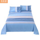 You'an Geng old coarse cloth bed pure cotton single piece thickened encrypted double large size Kang sheet non-slip four seasons universal blue orange grid--7 four seasons pure cotton large bed sheet 3.5*2.4 meters, washed 3.2*2.4