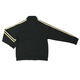 Adidas Chaqueta para niños Spring Cardigan para niños al aire libre Sports Versátiles versátiles de cuello negro/oro 128