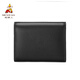 Sac de carte d'épouvantail sac d'identité masculin avec une couche de vache en carter à vaches de vache petit portefeuille multi-composantes de grande capacité de carte bancaire de cartes de banque petit sac de rangement noir