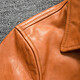 
Show Stage Niche Wax-Sensory KB Bear Men's Top Layer Cowhide Leather Jacket High-quality Fashion Genuine Leather Jacket Orange 3XL/185
