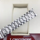 Longines berühmte Handwerker Originalstahlgürtel Mond Phase acht Nadel Original L2.628 793 755 673 909 Uhrenkettenzubehör Silber [Original] 18mm