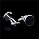 apatia men's cufflinks French shirt sleeve nails men women's simple gold silver shirt cuff button gift box black silver edge XK1728B