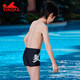 Yingfa Children's swimming trunks boys fast dry equipment swimming trunks 2024 new small, middle school children's youth flat-angle swim trunks blue [24s653] 12 yards [Sugged weight 60-70Jin [Jin is equal to 0.5 kg]]]