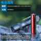 Trustfire Tactics AA Ligera pequeña de largo alcance Fuerte Fuerte Ultra Bright Implouding Mountaining Carga rápida de batería larga Camping Portable Outdoor Ilighting L2s Estándar Negro [1050 Lúmenes]