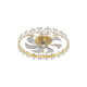 XMSJ Light Luxury Crystal ventilador Light Techo Restaurante Restaurante moderno Simple Home Use Prichi Chip RA97 12033 Oro