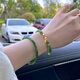 Only two pairs of natural Russian jasper bracelets, ice-transparent spinach green and field jade bracelets, jingle-shaped bamboo bracelets, niche temperament, bamboo bracelets