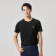 
Jinba Men's Clothing [Same Model in Shopping Mall] Short-sleeved Cotton T-shirt 2025 New Mulberry Silk Round Neck BTCT1301 Black XS (160)