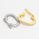 XD925 silver connection button sweater chain buckle pendant buckle pearl necklace bracelet spacer buckle connection ring DIY accessories P2575 white gold [one]