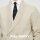 FULL MONTY【青果领双排扣】藏青色休闲毛衣男士针织开衫羊毛外套2024秋冬 驼色8811 S