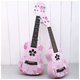 Quyang Ukulele female beginner professional-grade female cute entry-level children's small guitar Uklili veneer cherry blossoms + big gift bag 23 inches