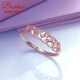 DL 1998 Fat Donglai same style purple gold ring gold-plated Russian 14K color gold hollow simple temperament rose gold adjustable hollow ring (opening adjustable)