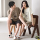 HUALIN FASHION夏季睡衣莫代尔棉家居服宽松短袖可外穿 6636 175 女L
