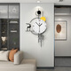 Jiujiuda Watch Living Room Home Wall Clock Creative Fashion 2025 New Simple and Atmospheric Internet celebrity restaurant wall hanging decoration clock WM653 Small [32X58CM]