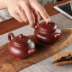 Blue hemisphere small capacity canning teapot tea set sketch fully handmade tea set 130ml Siting teapot