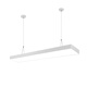 CANMEIJIA office chandelier light led strip light classroom light rectangular chandelier light modern minimalist shopping mall supermarket gym conference room office light 50W-white frame