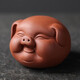 Yuxuan purple sand tea pet ornaments tea play tea art piggy boutique can raise fortune little lucky pig tea tray tea play home little lucky pig-red mud