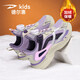 Delhui Sneakers para niños 2024 zapatillas de carreras al aire libre de cuero e invernal de otoño e invierno más algodón D6626 Púrpura profunda [dos algodón] 29 Longitud interna 18.5/pie 17.5