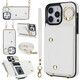 Jinhao iPhone14 Promax Reißverschluss Brieftasche Mobile Hülle Apple 13/12 Crossbody Protective Case Xsmax Kartenring Lanyard Persönlichkeit Red Apple iPhone 14 Pro