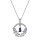 Yan's <Wangshu> original design tanzanite moon necklace sterling silver gentle star exquisite niche clavicle chain chain length about 40+4+4cm three sections adjustable