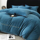 Antarctica Class A milk velvet four-piece winter thickened and warm baby velvet flannel double-sided plus velvet quilt cover sheet set Beloved-Royal Blue 1.8m bed four-piece set quilt cover 200*230cm