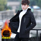 Woodpecker Jacket Men's Jacket 2024 Spring and Autumn New Hooded Casual Outdoor Loose Stand Collar Warm Jacket Men Black XL Recommended Weight 125-140Jin Jin equals 0.5 kg